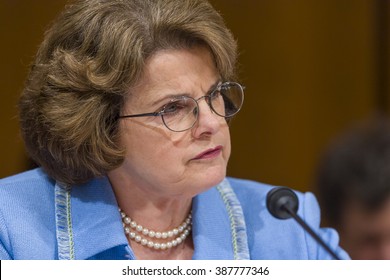 WASHINGTON, DC, USA - U. S. Senator Dianne Feinstein (D-CA) During Confirmation Hearing, U. S. Supreme Court Nominee Judge John Roberts.