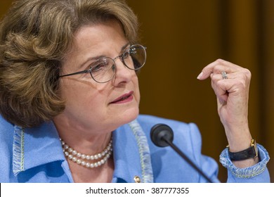 WASHINGTON, DC, USA - U. S. Senator Dianne Feinstein (D-CA) During Confirmation Hearing, U. S. Supreme Court Nominee Judge John Roberts.