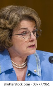 WASHINGTON, DC, USA - U. S. Senator Dianne Feinstein (D-CA) During Confirmation Hearing, U. S. Supreme Court Nominee Judge John Roberts.