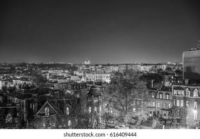 Washington DC View From Dupont Circle At Night