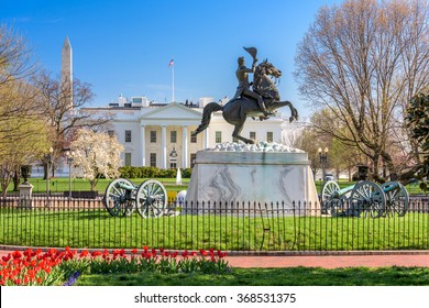 Washington, DC at the White House and Lafayette Square. - Shutterstock ID 368531375