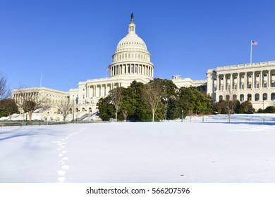 Washington DC In Winter - United States Capitol Building