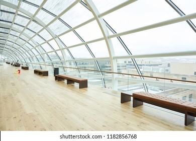 Washington DC/USA - July 22nd, 2018: A Glass Viewing Area In Washington DC At The Museum Of The Bible.