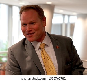 Washington, DC/USA – October 24, 2019: Congressman Steve Watkins (R-KS) Greeting Admirers At A Conference In Washington, DC.