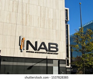 Washington, D.C./USA-10/21/19: The Dupont Circle-area Headquarters Of The National Association Of Broadcasters.                             