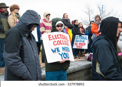 WASHINGTON ?? December 17: Protesters Demonstrate Against Donald Trump In Washington DC In Anticipation Of The December 19 Meeting Of The Electoral College