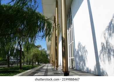 Washington, District Of Columbia, USA - August 16, 2022: Exterior Of The John F. Kennedy Center For The Performing Arts