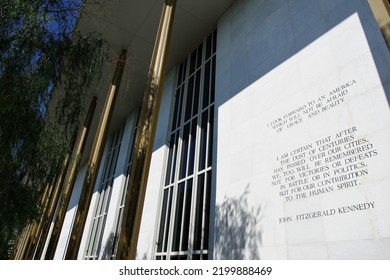 Washington, District Of Columbia, USA - August 16, 2022: Exterior Of The John F. Kennedy Center For The Performing Arts