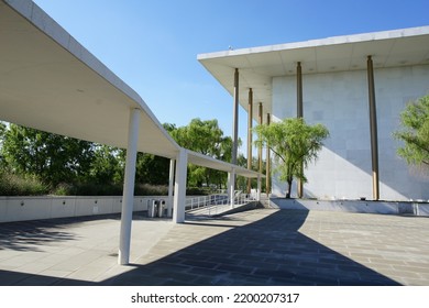 Washington, District Of Columbia, USA - August 16, 2022: Exterior Of The John F. Kennedy Center For The Performing Arts