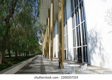 Washington, District Of Columbia, USA - August 16, 2022: Exterior Of The John F. Kennedy Center For The Performing Arts