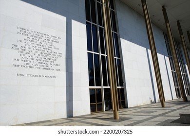 Washington, District Of Columbia, USA - August 16, 2022: Exterior Of The John F. Kennedy Center For The Performing Arts