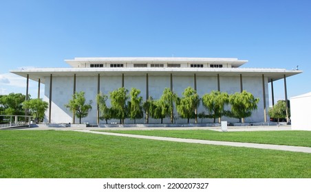 Washington, District Of Columbia, USA - August 16, 2022: Exterior Of The John F. Kennedy Center For The Performing Arts