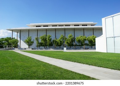 Washington, District Of Columbia, USA - August 16, 2022: Exterior Of The John F. Kennedy Center For The Performing Arts