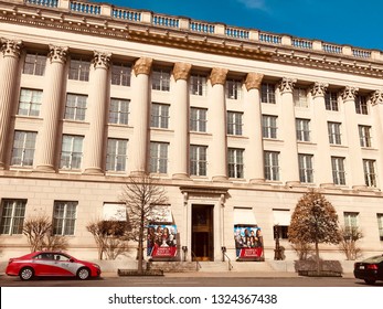 Washington, District Of Columbia, USA - February 26 2019: Headquarters Of U.S. Chamber Of Commerce, The Main Lobbying Organization Of U.S. Business And Corporations