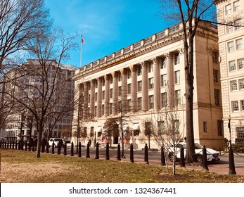 Washington, District Of Columbia, USA - February 26 2019: Headquarters Of U.S. Chamber Of Commerce, The Main Lobbying Organization Of U.S. Business And Corporations