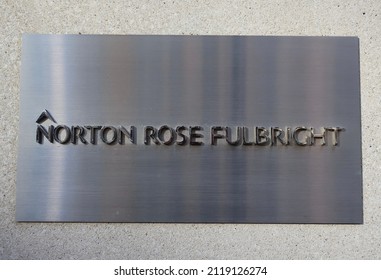 WASHINGTON - FEBRUARY 6, 2022: NORTON ROSE FULBRIGHT Law Firm Sign At DC Office Location. Norton Rose Is A Global Law Firm.