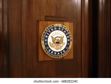 WASHINGTON - JULY 18: An Entrance To A Senate Commerce, Science And Transportation Committee Hearing Room In Washington, DC On July 18, 2017. The Senate Is The Upper Chamber Of The US Congress.