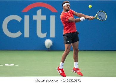 WASHINGTON – JULY 29: Jo-Wilfried Tsonga (FRA) Defeats Brayden Schnur (CAN, Not Pictured) At The Citi Open Tennis Tournament On July 29, 2019 In Washington DC