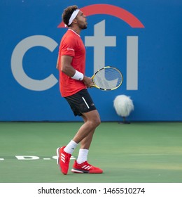 WASHINGTON – JULY 29: Jo-Wilfried Tsonga (FRA) Defeats Brayden Schnur (CAN, Not Pictured) At The Citi Open Tennis Tournament On July 29, 2019 In Washington DC