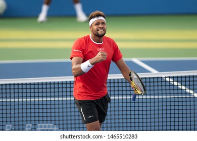 WASHINGTON – JULY 29: Jo-Wilfried Tsonga (FRA) Defeats Brayden Schnur (CAN, Not Pictured) At The Citi Open Tennis Tournament On July 29, 2019 In Washington DC