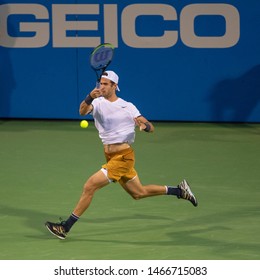 WASHINGTON – JULY 30: Karen Khachanov (RUS) Falls To Jo-Wilfried Tsonga (FRA, Not Pictured) At The Citi Open Tennis Tournament On July 30, 2019 In Washington DC