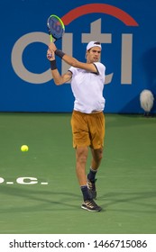 WASHINGTON – JULY 30: Karen Khachanov (RUS) Falls To Jo-Wilfried Tsonga (FRA, Not Pictured) At The Citi Open Tennis Tournament On July 30, 2019 In Washington DC