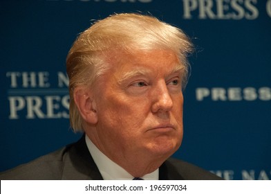 WASHINGTON - MAY 27, 2014 - Real estate mogul Donald Trump speaks to a luncheon at the National Press Club.