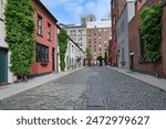 Washington Mews, old cobblestone street in Manhattan, now used mainly by New York University