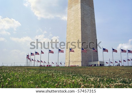 Similar – Image, Stock Photo Washington Monument with visitors, Washington DC, USA