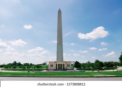 Washington Monument At Washington DC On A Clear Blue Sky