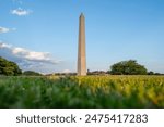 The Washington Monument low angle view, National Mall, Washington DC, United States of America