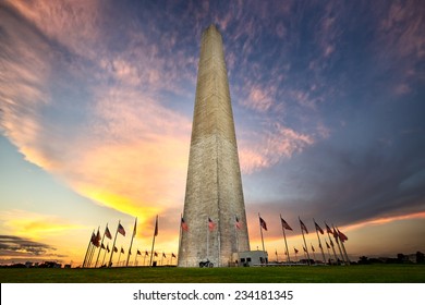 Washington Monument at sunset, Washington DC