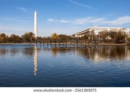Similar – Image, Stock Photo Washington Monument with visitors, Washington DC, USA
