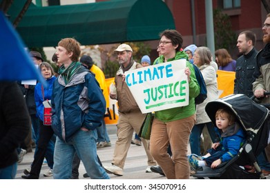 WASHINGTON - NOVEMBER 29:  Marchers Take Part In The Global Climate March In Washington, DC On November 29, 2015, The Eve Of The United Nations Climate Change Conference In Paris.