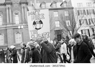 WASHINGTON - NOVEMBER 29:  Marchers Take Part In The Global Climate March In Washington, DC On November 29, 2015, The Eve Of The United Nations Climate Change Conference In Paris.