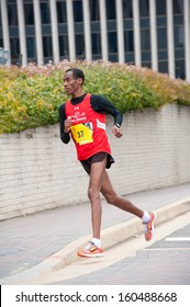 WASHINGTON - OCTOBER 27: Girma Bedada of Georgia, originally from Ethiopia, won the Marine Corps Marathon on October 27, 2013 in Washington, DC