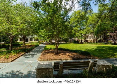 Washington Square Park In The Historic District Of Savannah, Georgia.