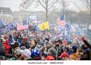 Washington, USA - 06 January 2021. Protestors descend upon Capitol Hill to contest the certification of the Presidential Election