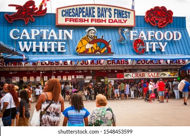 Washington, USA - August 10, 2019: Seafood City Seafood Market At The Waterfront (Wharf)