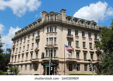 WASHINGTON, USA - JUNE 14, 2013: The National Trust For Historic Preservation Building In Washington DC. The Landmark Building Is Also Known As Washington Club.