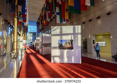 WASHINGTON, USA - SEP 24, 2015: John F. Kennedy Center For The Performing Arts. The Center Produces And Presents Theater, Dance, Ballet, Orchestral, Chamber, Jazz, Popular, And Folk Music