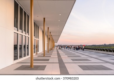 WASHINGTON, USA - SEP 24, 2015: Exterior Of John F. Kennedy Center For The Performing Arts. The Center Produces And Presents Theater, Dance, Ballet, Orchestral, Chamber, Jazz, Popular, And Folk Music