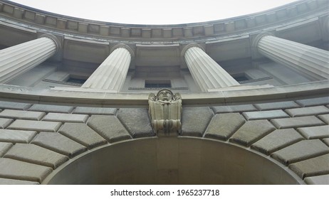 Washington, Virginia  USA - 08-26-2015: U.S. Environmental Protection Agency Headquarters Column Details