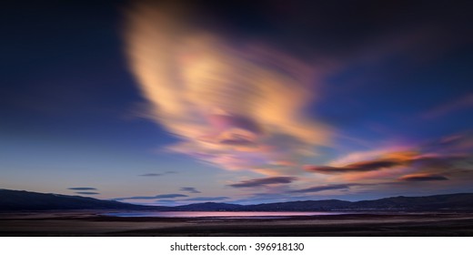 Washoe Lake Sunset.  Nevada