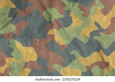 Washy Prefaded Military Camouflage Canvas Texture