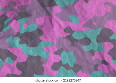 Washy Prefaded Military Camouflage Canvas Texture