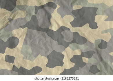 Washy Prefaded Military Camouflage Canvas Texture