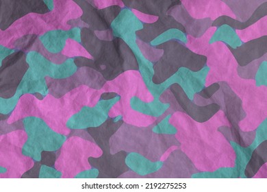 Washy Prefaded Military Camouflage Canvas Texture