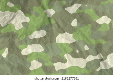 Washy Prefaded Military Camouflage Canvas Texture