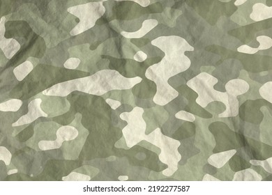 Washy Prefaded Military Camouflage Canvas Texture